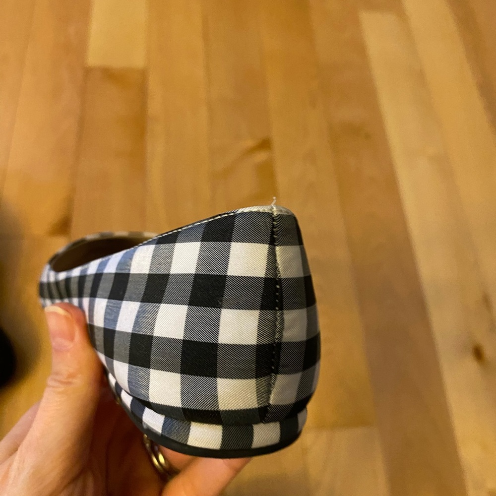 Nine West Black and White Gingham Flats - Picture 6 of 6